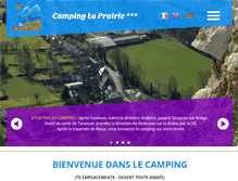 Tablet Screenshot of campingdelaprairie.com